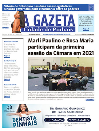 GAZETA PINHAIS JAN3 ed592capa A Gazeta Cidade de Pinhais</br>Edição 592