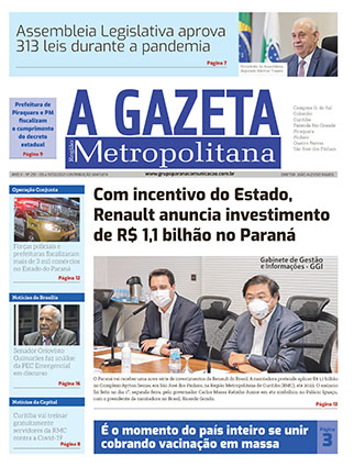 A Gazeta Região Metropolitana</br>Edição 291 6 GAZETA METROPOLITANA ed291 capa A Gazeta Região Metropolitana</br>Edição 291