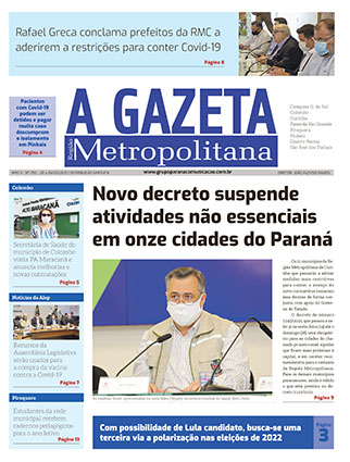 GAZETA METROPOLITANA ed292 capa A Gazeta Região Metropolitana</br>Edição 292