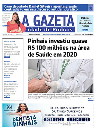 GAZETA PINHAIS JAN4 ed594 capa A Gazeta Cidade de Pinhais</br>Edição 594
