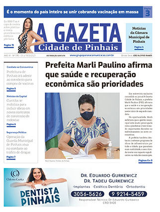 A Gazeta Cidade de Pinhais</br>Edição 596 7 GAZETA PINHAIS JAN5 ed596 capa A Gazeta Cidade de Pinhais</br>Edição 596