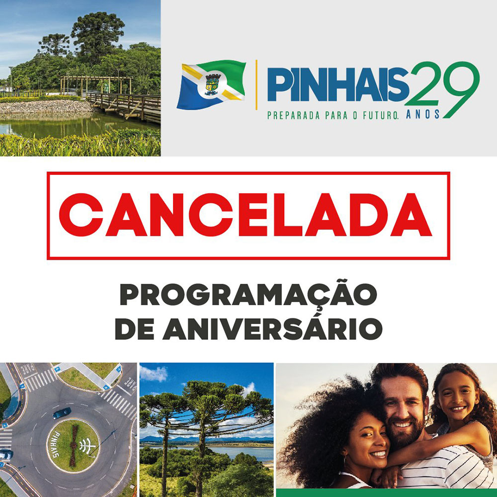 Prefeitura de Pinhais cancela programação do 29º aniversário 1 pinhais aniversario cancelado Prefeitura de Pinhais cancela programação do 29º aniversário