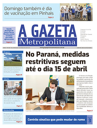 GAZETA METROPOLITANA ed293 capa A Gazeta Região Metropolitana</br>Edição 293