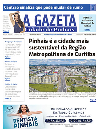 GAZETA PINHAIS MAR3 ed598 CAPA A Gazeta Cidade de Pinhais</br>Edição 598