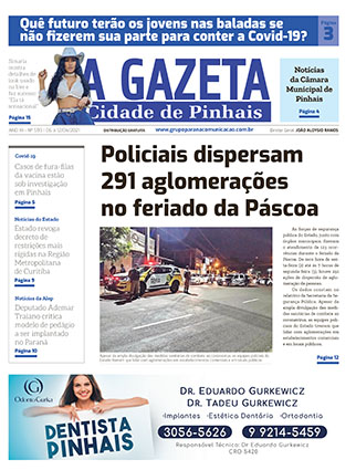 A Gazeta Cidade de Pinhais</br>Edição 599 1 GAZETA PINHAIS ed599 capa A Gazeta Cidade de Pinhais</br>Edição 599