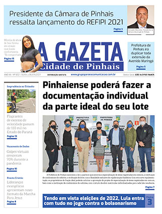 GAZETA PINHAIS ABR3 ed602 capa A Gazeta Cidade de Pinhais</br>Edição 602