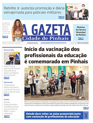 GAZETA PINHAIS ABR3 ed603 capa A Gazeta Cidade de Pinhais</br>Edição 603