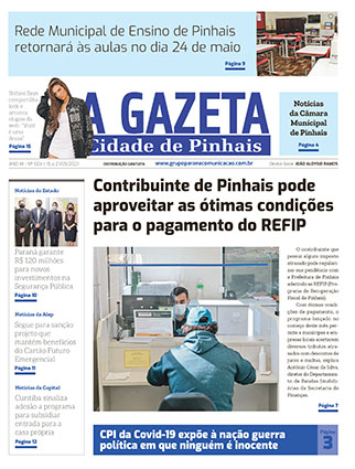 GAZETA PINHAIS MAI2 ed604 capa A Gazeta Cidade de Pinhais</br>Edição 604