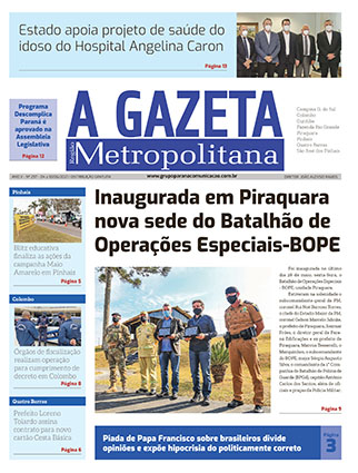 GAZETA METROPOLITANA ed297 CAPA A Gazeta Região Metropolitana</br>Edição 297