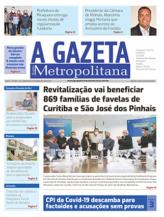 A Gazeta Região Metropolitana</br>Edição 300 1 GAZETA METROPOLITANA ed300 CAPA A Gazeta Região Metropolitana</br>Edição 300