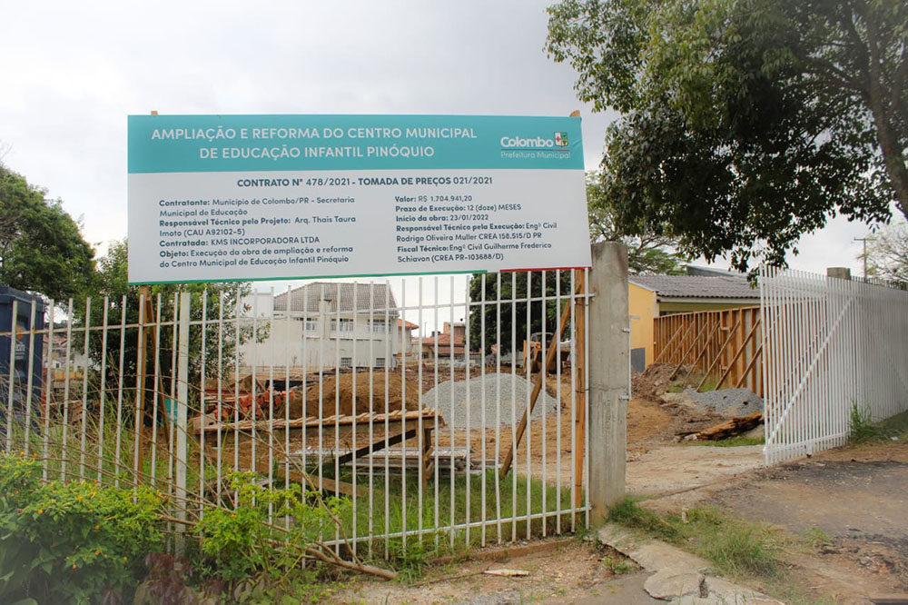 CMEI Pinóquio recebe ampliação e revitalização pelo Programa Bem MAIS Educação 5 colombo bem mais educacao 01 CMEI Pinóquio recebe ampliação e revitalização pelo Programa Bem MAIS Educação