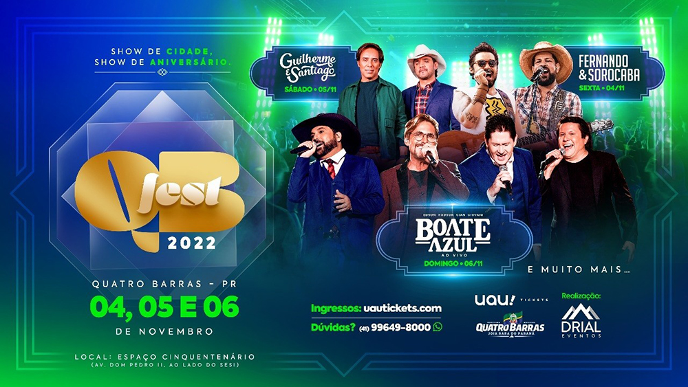 Aniversário de Quatro Barras será celebrado com shows nacionais 4 qbfest Aniversário de Quatro Barras será celebrado com shows nacionais