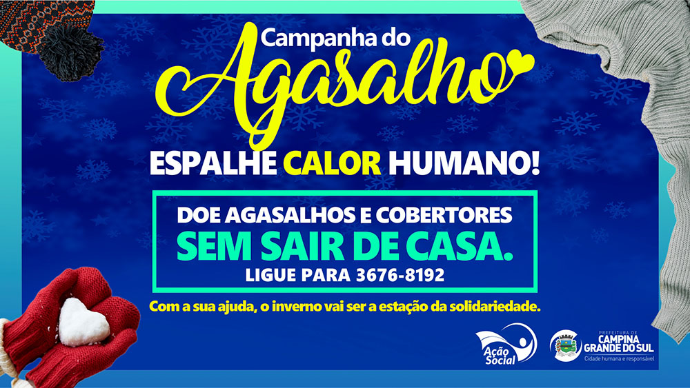 Prefeitura de Campina Grande do Sul lança Campanha do Agasalho 2023 e doações já podem ser feitas em diversos pontos de coleta 5 Campanha do Agasalho 2023