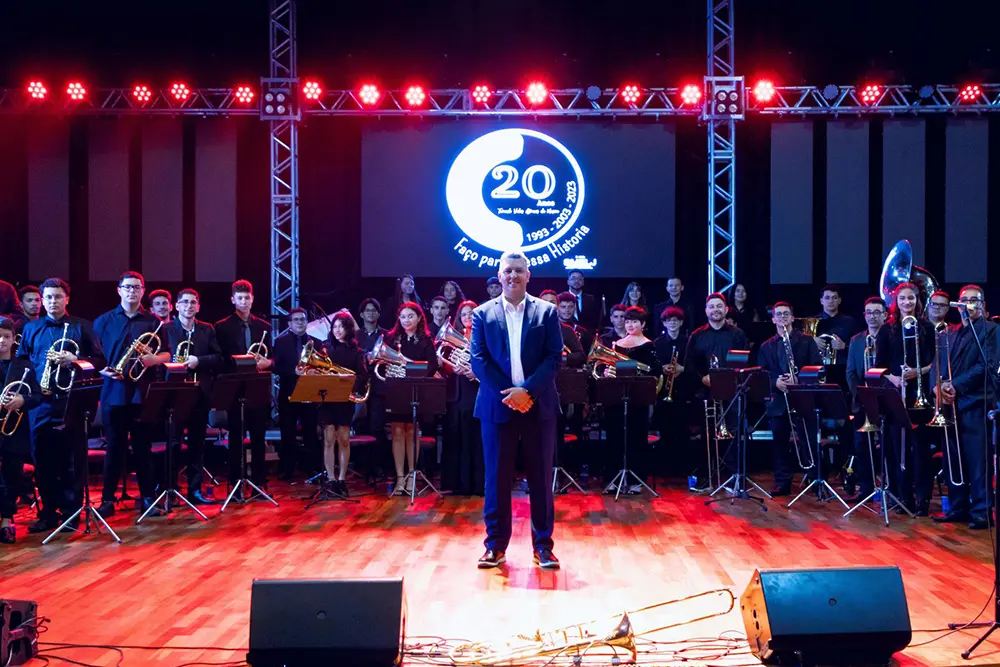 Banda Escola de Fazenda Rio Grande se apresenta em concurso do Conesul 7 Banda Escola