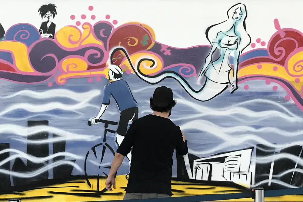 Artista plástico diagnosticado com autismo fará obra em grafite no Shopping Curitiba, em homenagem ao Abril Azul 8 Abril Azul