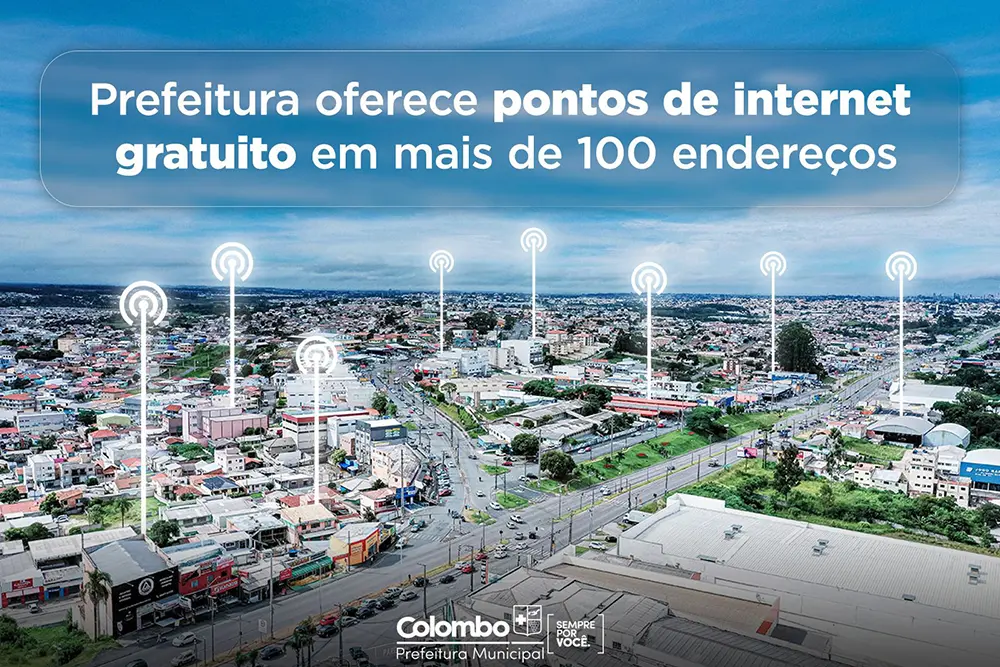 Prefeitura de Colombo oferece pontos de internet gratuito em mais de 100 endereços 2 pontos de internet gratuito