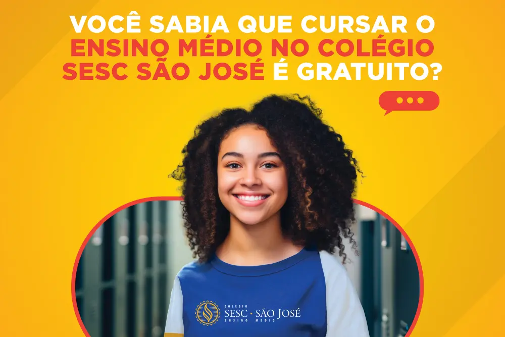 Sesc PR abre processo para bolsas de estudo para o Ensino Médio, em Curitiba 3 bolsas de estudo