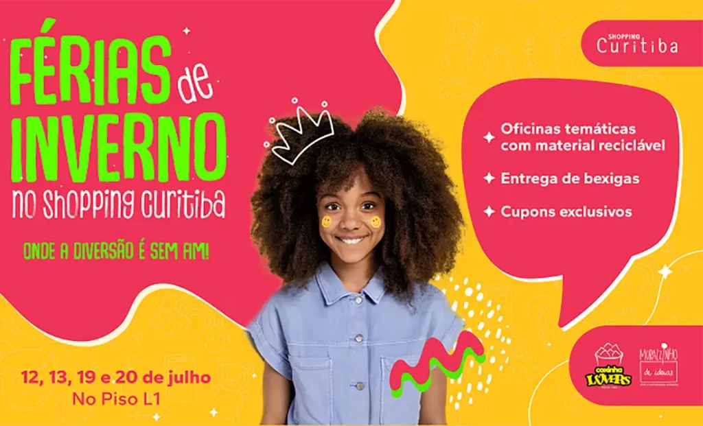 Shopping Curitiba terá oficinas de arte, atividades com LEGO e atrações nas férias escolares 7 férias escolares