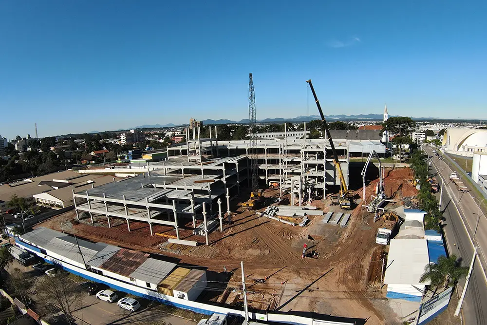 Obras do Novo Hospital de Pinhais seguem avançando 1 Novo Hospital de Pinhais