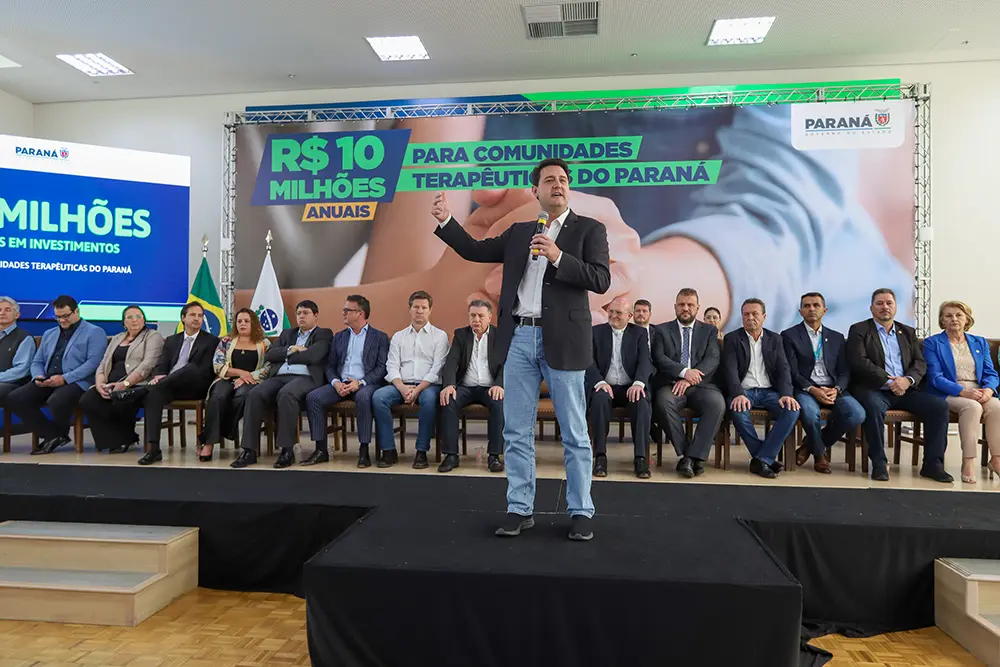 Ratinho Junior anuncia R$ 10 milhões por ano para apoio a comunidades terapêuticas 6 comunidades terapêuticas