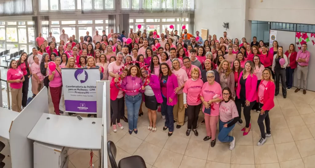 Servidores iniciam oficialmente a Campanha Piraquara Rosa em prol da Saúde da Mulher 5 Piraquara Rosa