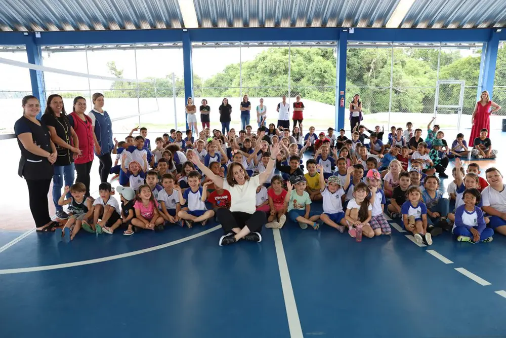 Nova quadra poliesportiva da Escola Municipal Francisco Xavier da Silva beneficiará mais de 180 alunos de São José dos Pinhais 3 quadra poliesportiva