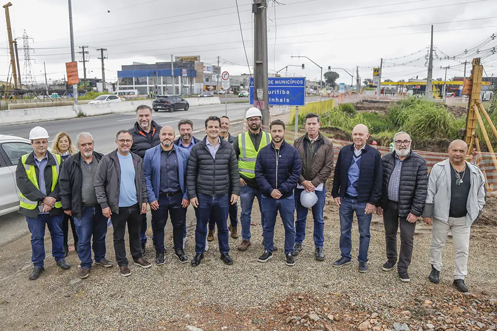 Eduardo Pimentel vistoria obras do viaduto Curitiba-Pinhais e Complexo Tarumã 2 Eduardo Pimentel