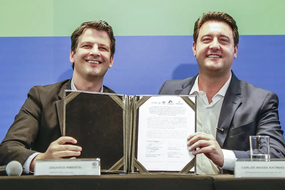 Prefeito Eduardo Pimentel lança programa que facilita aquisição da casa própria em Curitiba 5 eduardo pimentel e ratinho junior