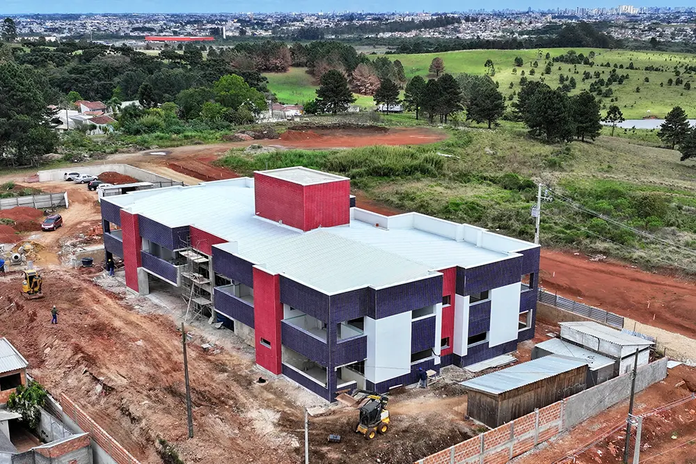 Obras do Cmei Rosi Galvão em Pinhais avançam: novo Centro atenderá 180 crianças em tempo integral 5 CMEI Rosi Galvao 18