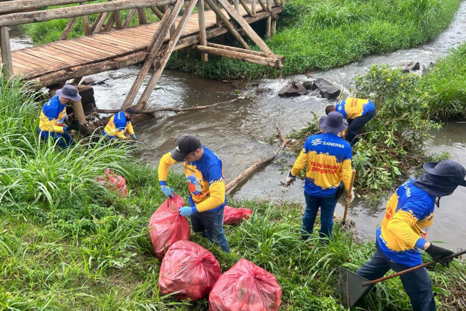 Sanepar: mutirão de limpeza de rios no Paraná 1 campo mourao equipe de voluntarios Sanepar: mutirão de limpeza de rios no Paraná