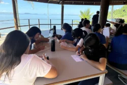 Escola do Mar, situada no Parque Estadual Ilha das Cobras,