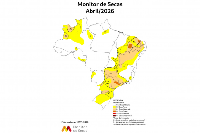 Monitor de Secas Paraná: ANA divulga novo cenário 3 142 abril2026 copiar Monitor de Secas Paraná: ANA divulga novo cenário