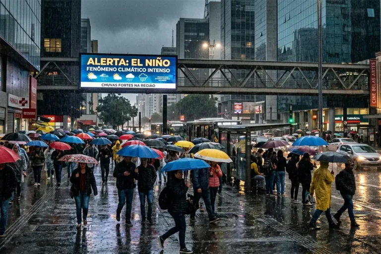 A previsão aponta a possibilidade de que o fenômeno em 2026 seja classificado entre os maiores eventos do El Niño
