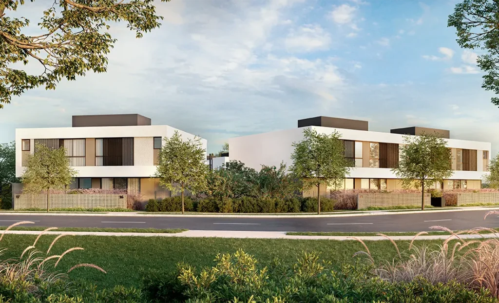 As 17 unidades possuem 135 m² de área privativa, distribuídos em três suítes, além de cozinha e copa integradas e espaços que se conectam diretamente aos jardins frontal e posterior