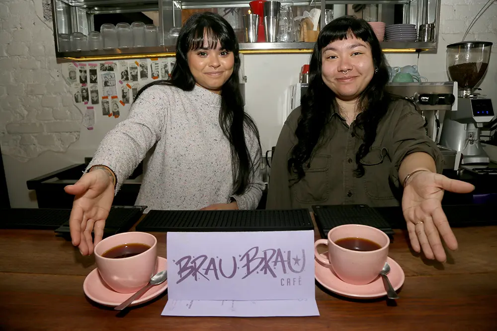 O Café Brau Brau, das sócias Amanda Yoshie e Lucianne Rosa, fica na Rua Riachuelo