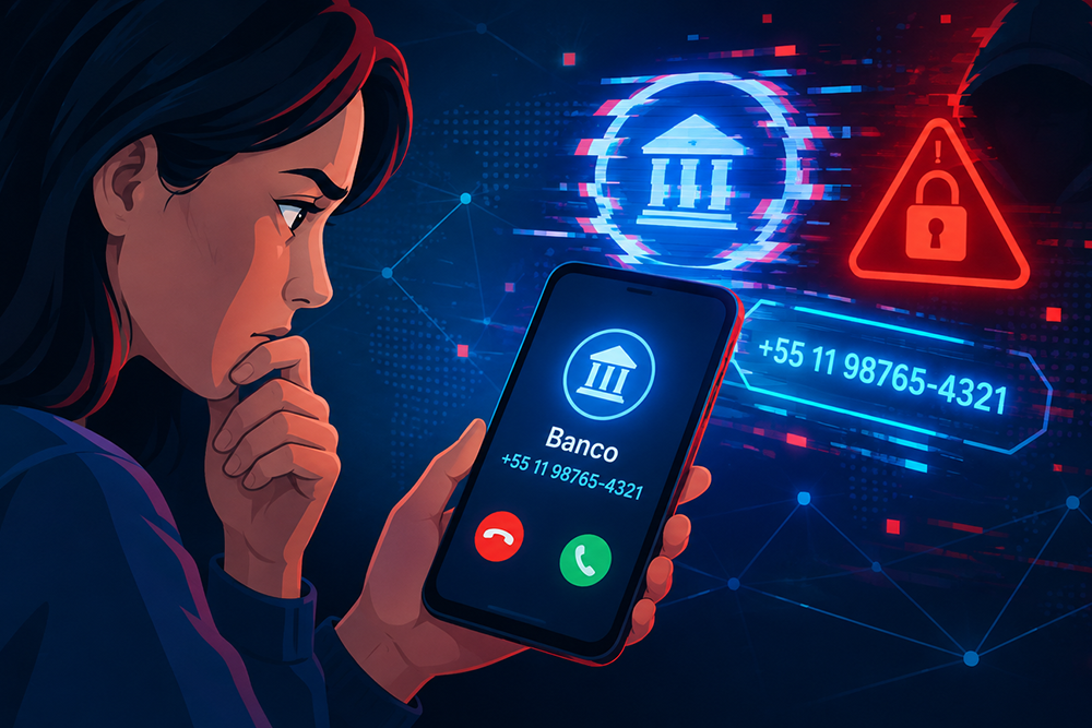 Golpe do spoofing usa número real de bancos para aplicar fraudes 7 Golpe do spoofing