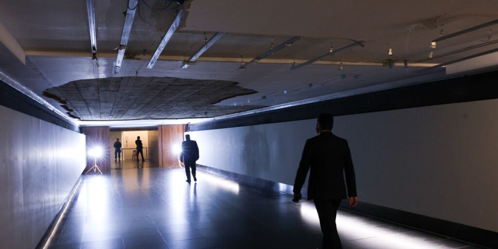 sem titulo 2 Câmara dos Deputados: teto de túnel Desaba sem Feridos
